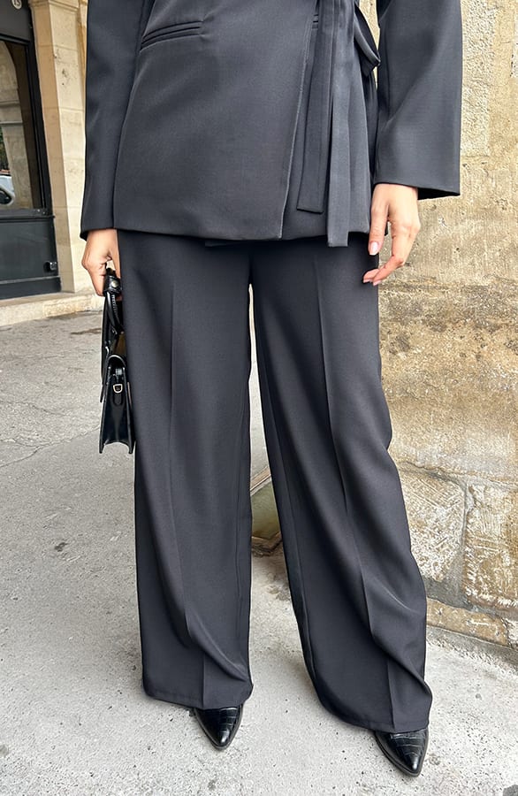 Pantalon Straight Leg Zwart
