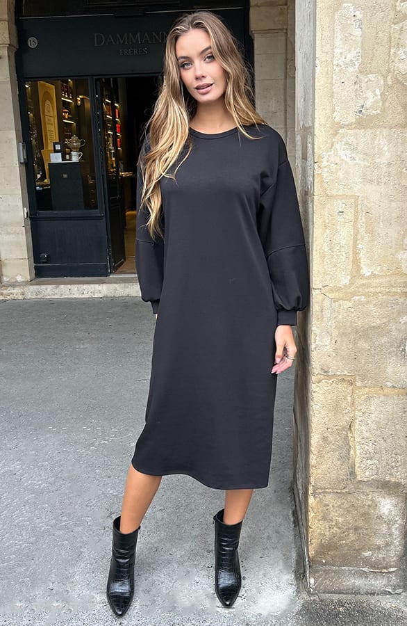 Relaxed Fit Sweaterjurk Zwart – alle jurkjes — foto 8