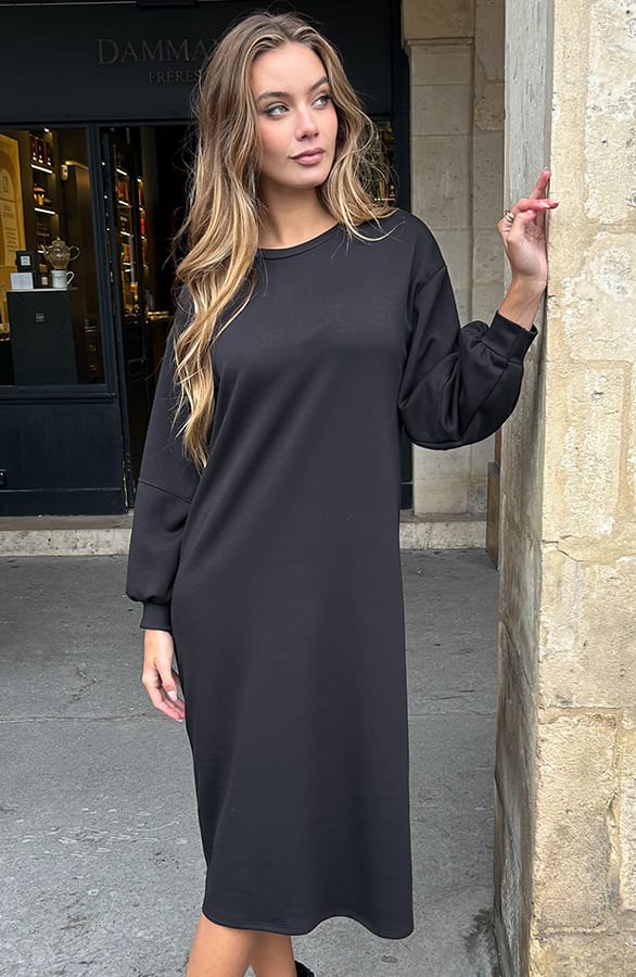 Relaxed Fit Sweaterjurk Zwart – alle jurkjes — foto 3