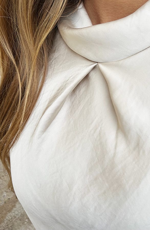 Satijnen Col Top Beige – shirts & tops — foto 5