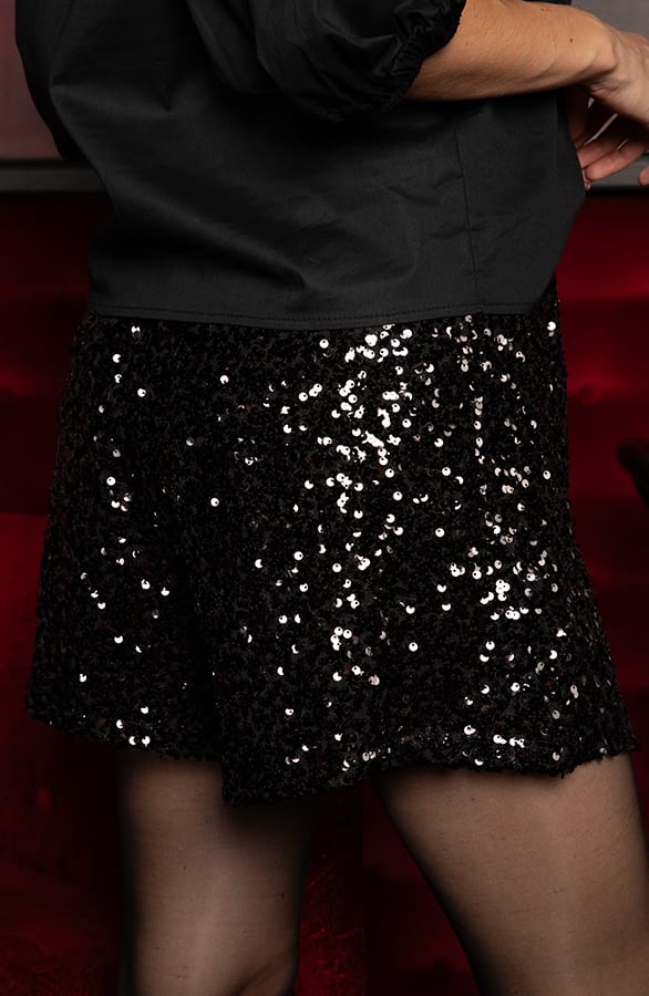 Sequin Short Zwart – shoparchief — foto 4