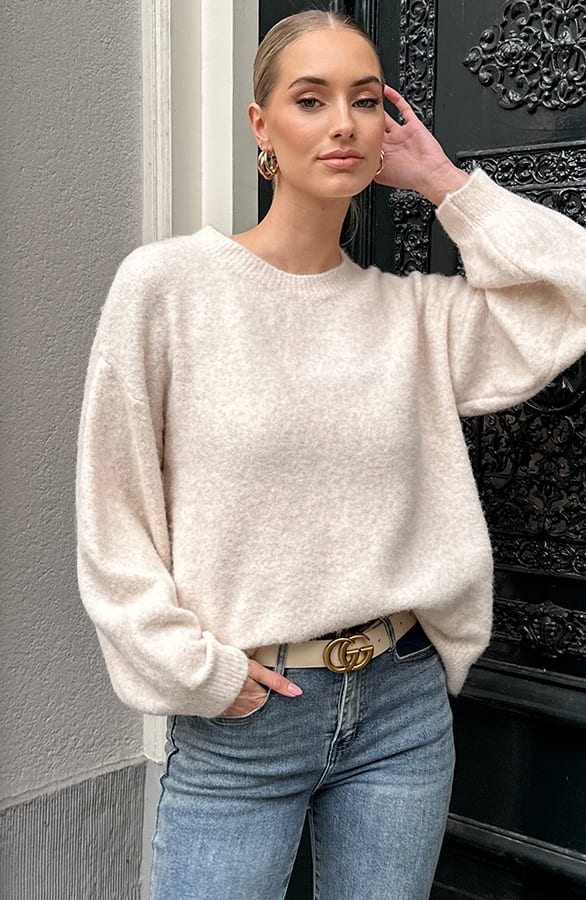 Soft Melange Sweater Beige – shoparchief — foto 8