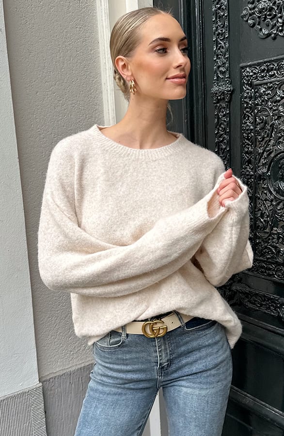 Soft Melange Sweater Beige – shoparchief — foto 6