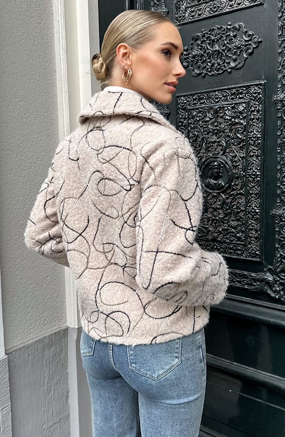 Statement Design Jacket Beige – jassen — foto 3