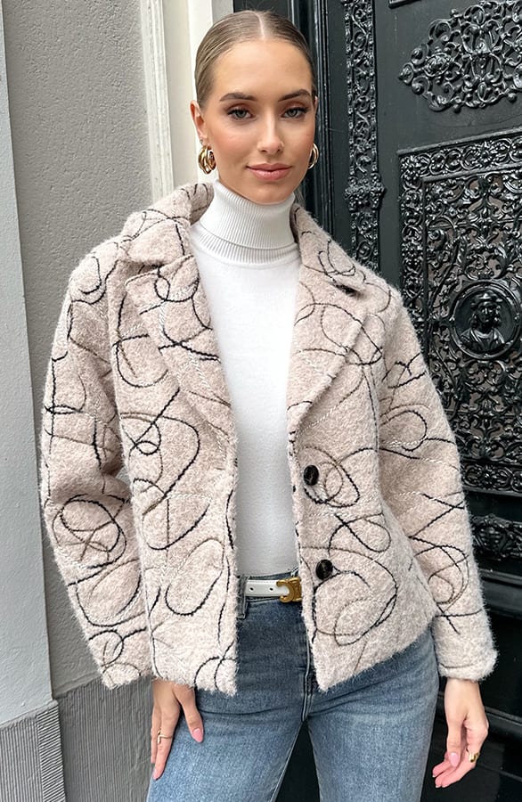 Statement Design Jacket Beige – jassen — foto 2