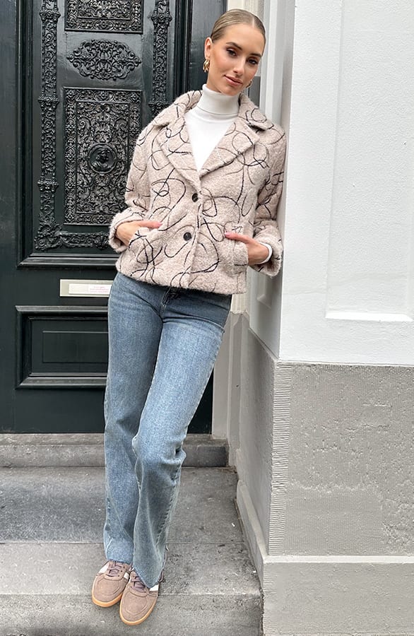 Statement Design Jacket Beige – jassen — foto 7