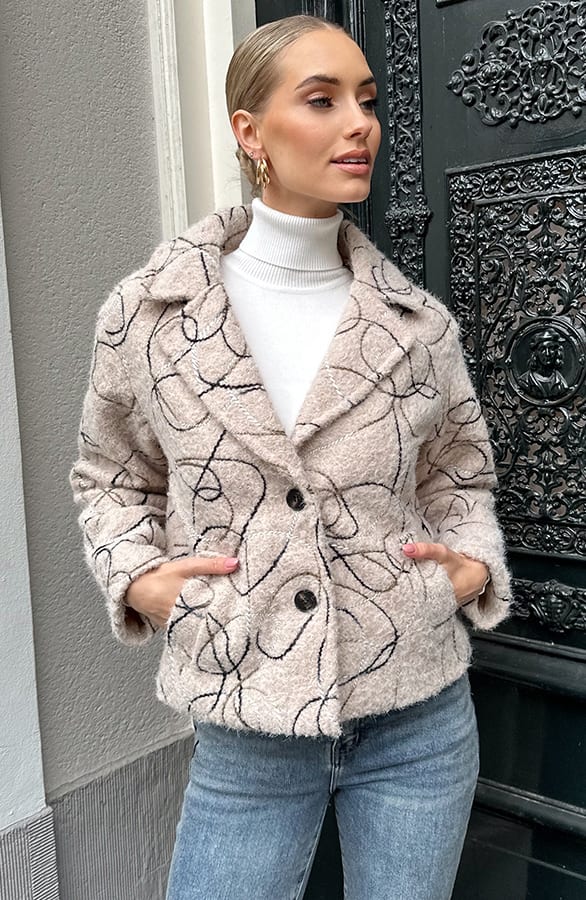 Statement Design Jacket Beige – jassen — foto 6