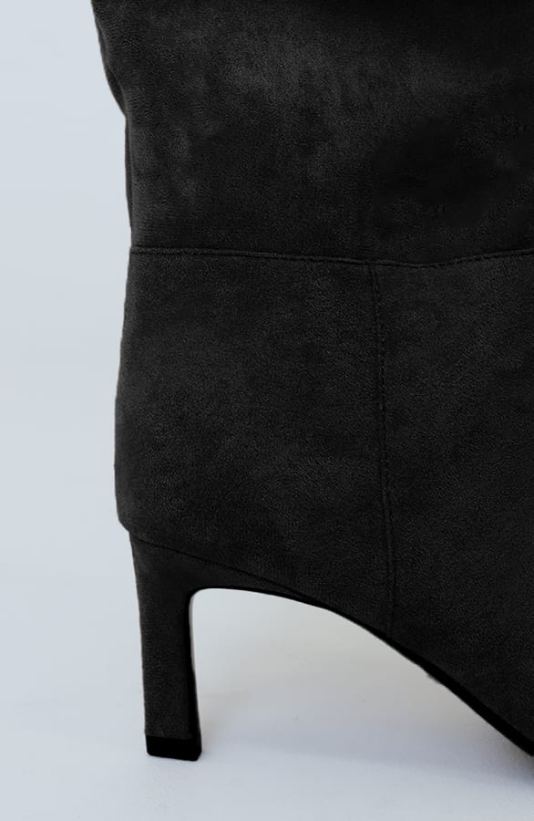 Hoge Suede Laarzen Zwart – schoenen — foto 2