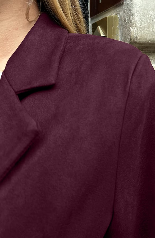 Suede Oversized Blazer Burgundy – blazers — foto 4