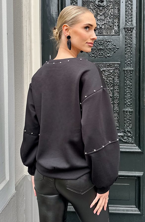 Sweater Met Studs Zwart – truien — foto 4