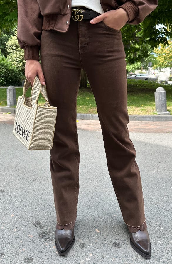 Wide Leg Jeans Dez Brown
