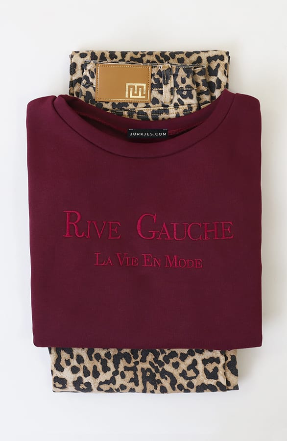 Comfy Trui Rive Gauche Burgundy