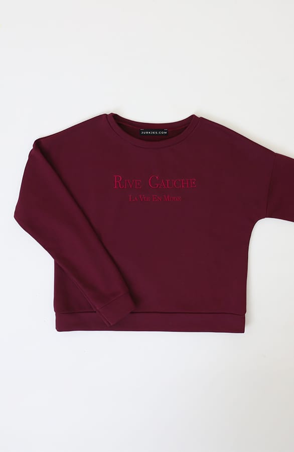 Comfy Trui Rive Gauche Burgundy – truien — foto 2