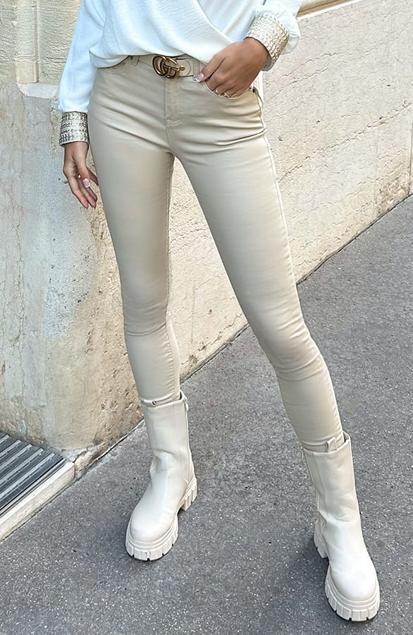 Elle Coating Jeans Light Beige
