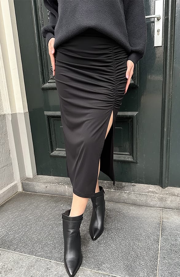 Sheer skirt Black – kleding