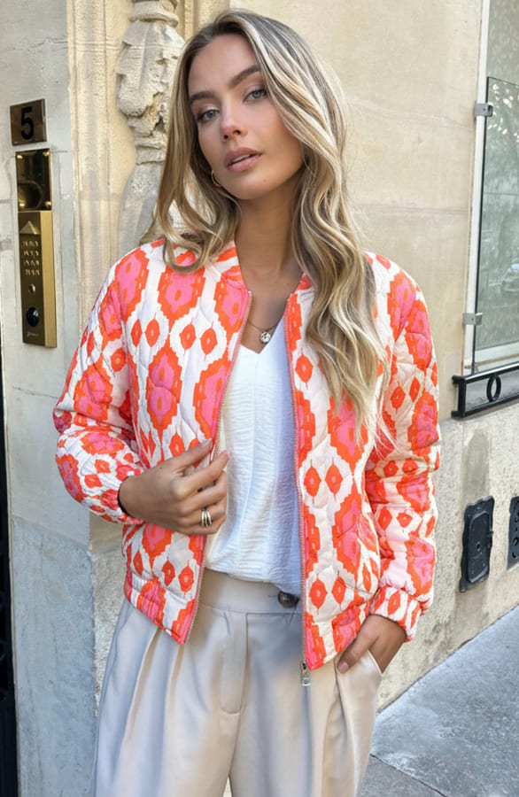 Boho Bomber Jacket Oranje – jassen — foto 3