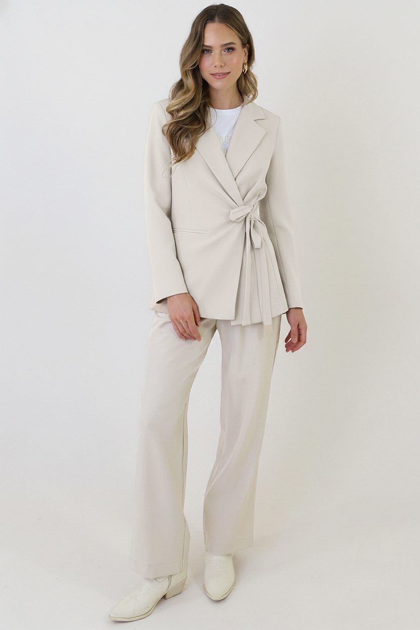 Classic Straight Palazzo Pants Beige – broeken — foto 6