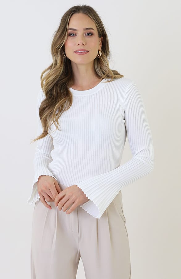 Bell Sleeve Top Ecru – shirts & tops — foto 7