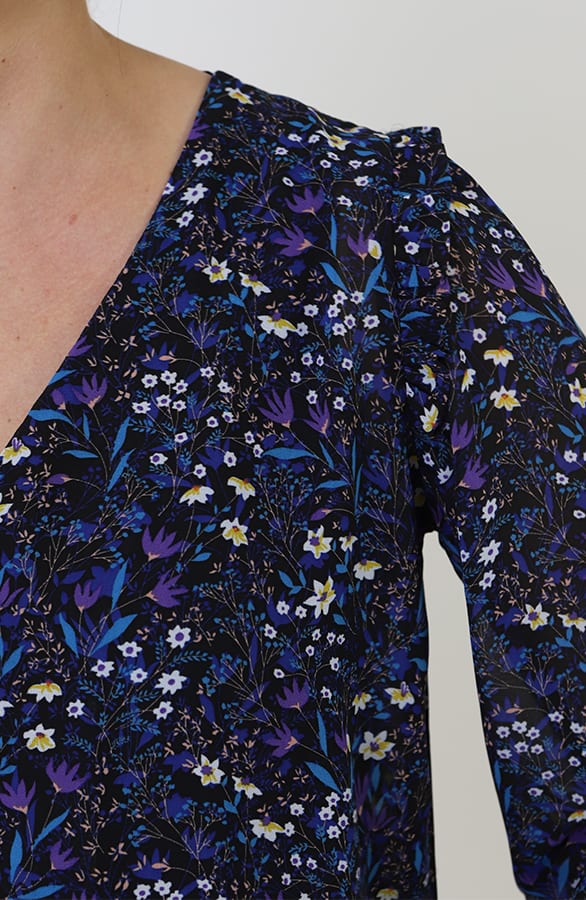 Chiffon Floral Ruffle Blouse Multicolor – kleding — foto 6