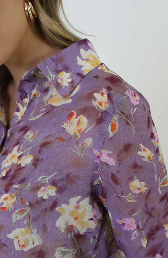 Chiffon Pattern Blouse Paars – kleding — foto 7