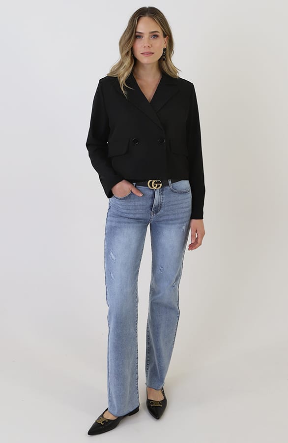 Classic Cropped Blazer Black – blazers — foto 5