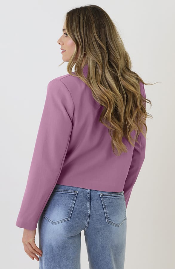 Classic Cropped Blazer Mauve 2.0 – blazers — foto 3