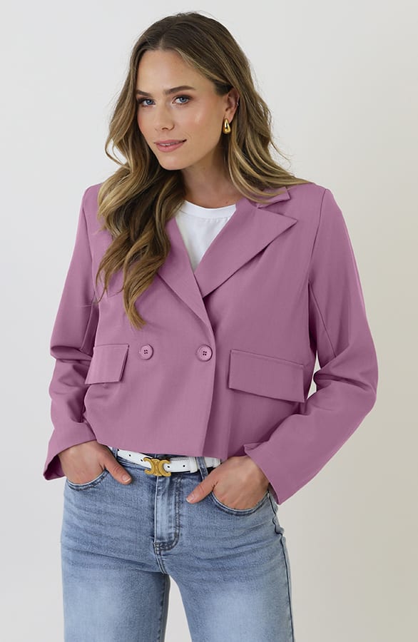 Classic Cropped Blazer Mauve 2.0 – blazers — foto 6