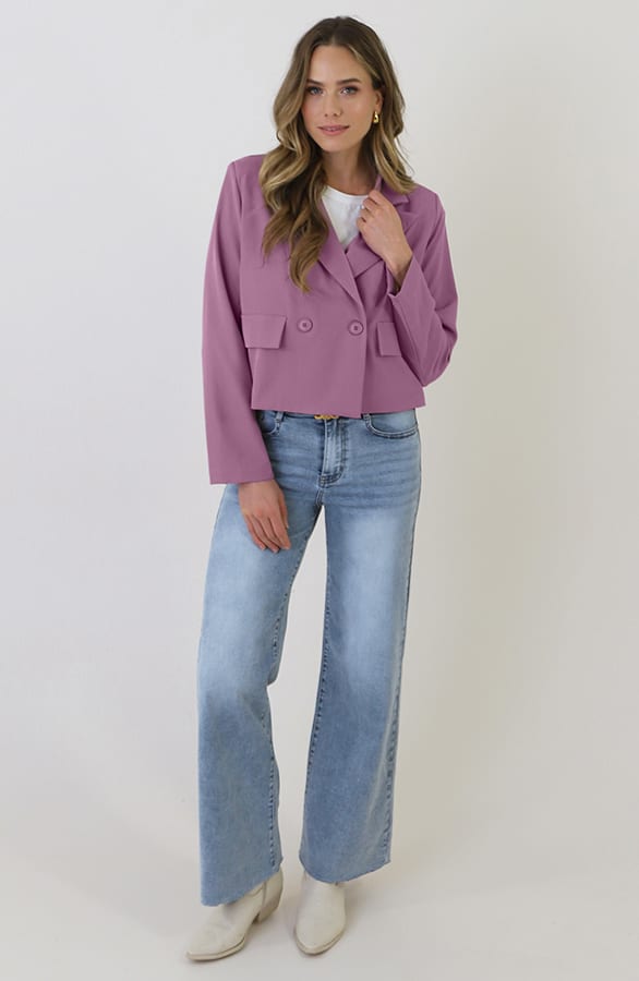 Classic Cropped Blazer Mauve 2.0 – blazers — foto 5