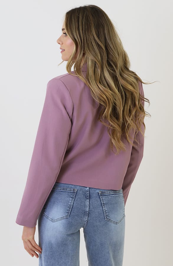 Classic Cropped Blazer Mauve – blazers — foto 3