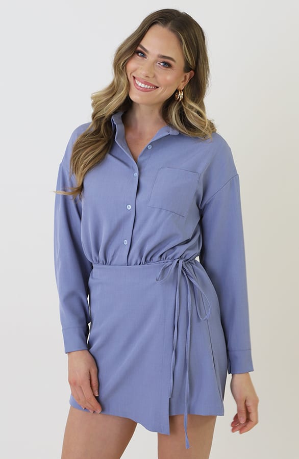 Comfort Wrap Playsuit Jeansblauw – jumpsuits & playsuits — foto 13