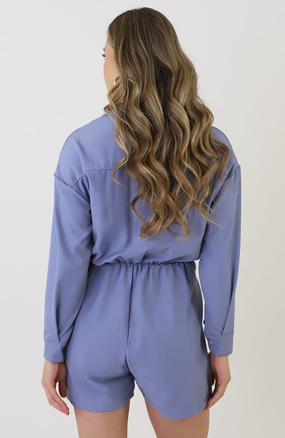 Comfort Wrap Playsuit Jeansblauw – jumpsuits & playsuits — foto 10