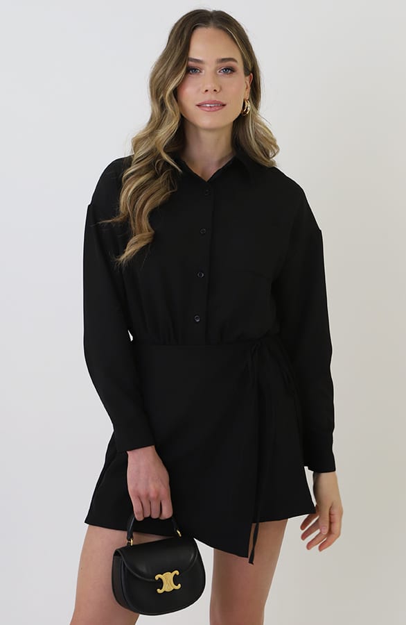 Comfort Wrap Playsuit Zwart – jumpsuits & playsuits — foto 10