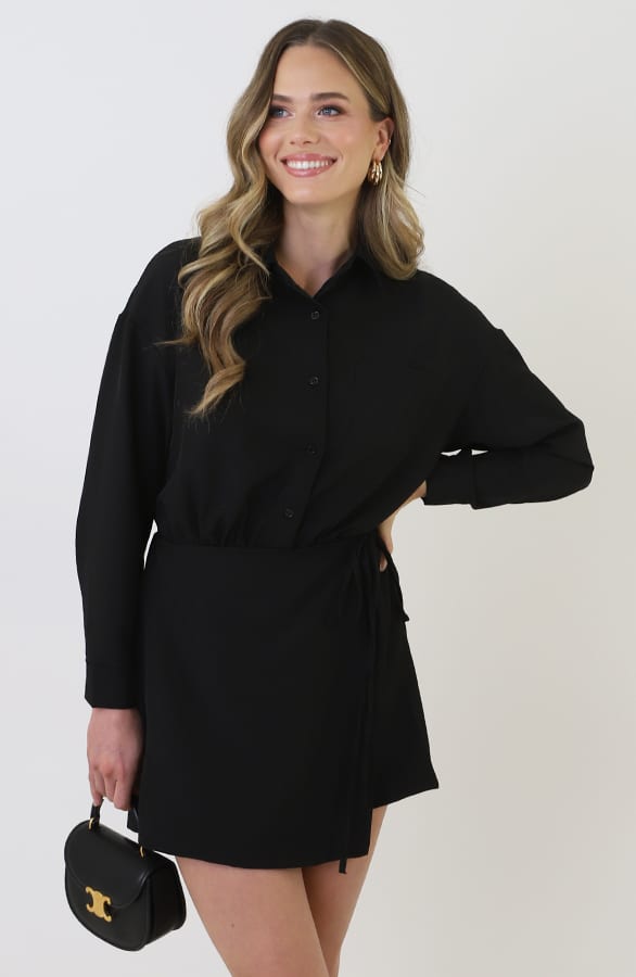 Comfort Wrap Playsuit Zwart – jumpsuits & playsuits — foto 11