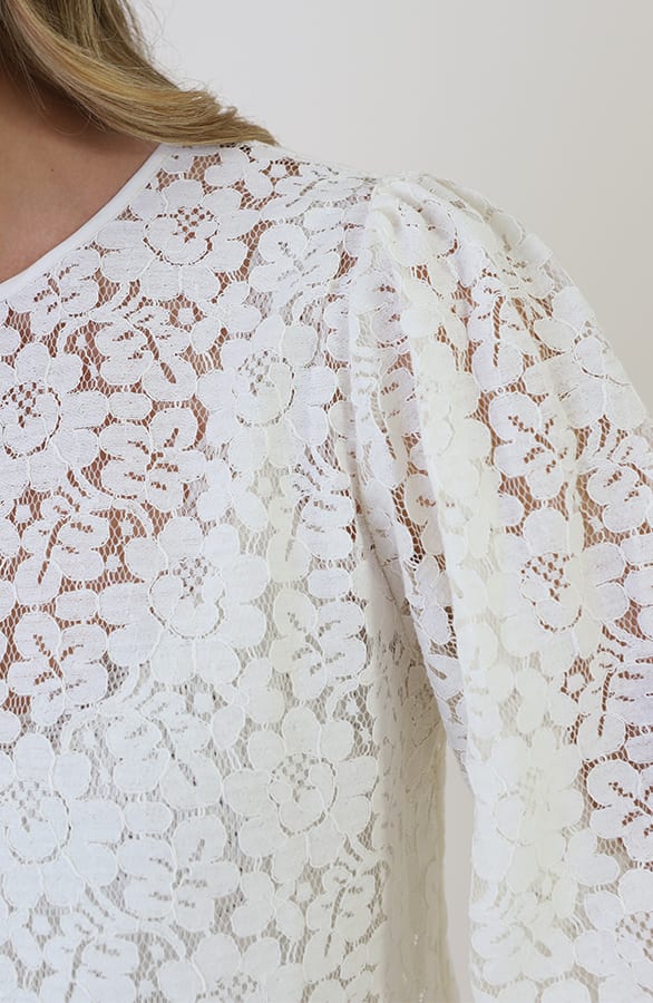 Elegance Lace Blouse Ecru – shirts & tops — foto 8