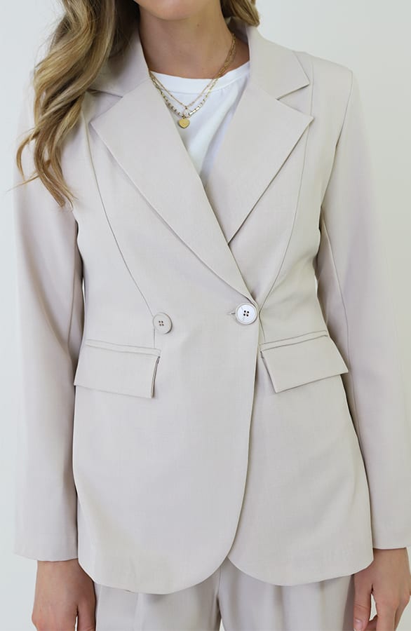 Elegante Blazer Beige – blazers — foto 4