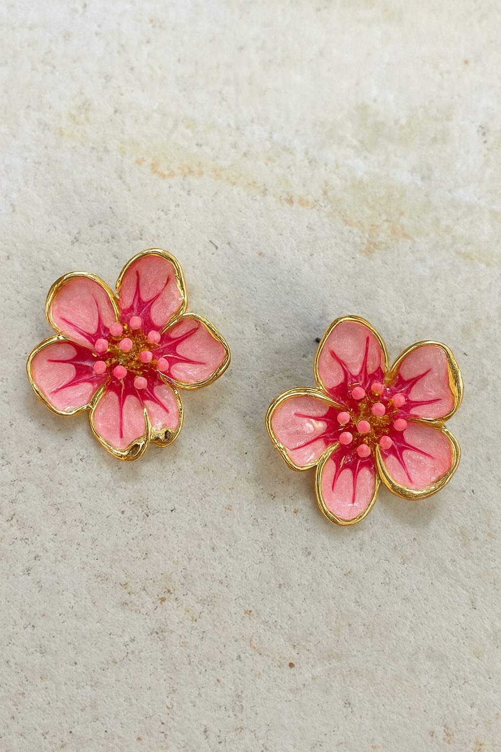 Blossom Oorbellen Goud Roze – accessoires — foto 2