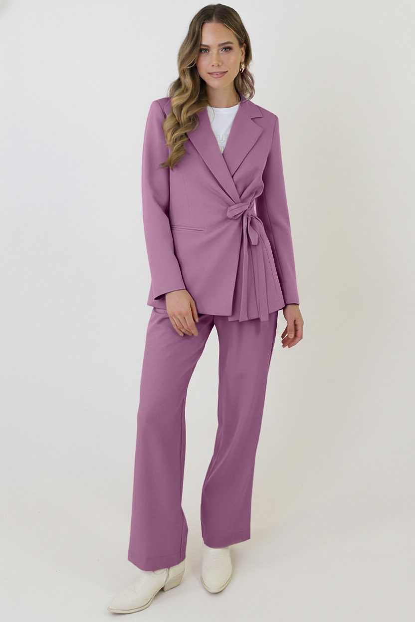 Getailleerde Blazer Met Strik Mauve 2.0 – blazers — foto 5