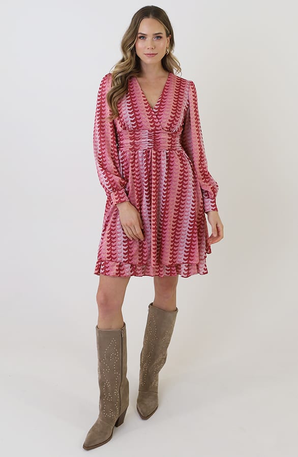 Waistband Dress Print Roze Rood – alle jurkjes — foto 12