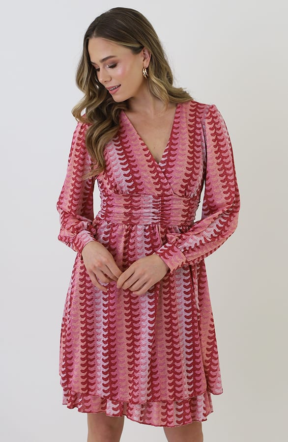 Waistband Dress Print Roze Rood – alle jurkjes — foto 13