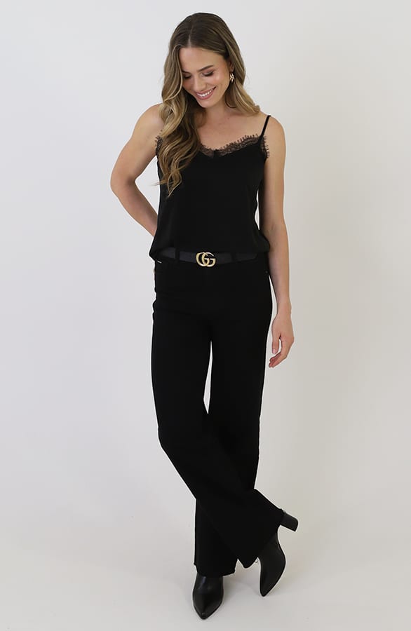 Lace Strap Top Zwart – shirts & tops — foto 10