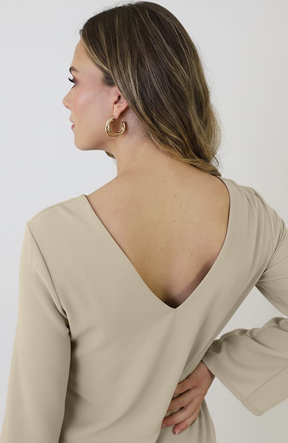Dress Open Back Beige – alle jurkjes — foto 9