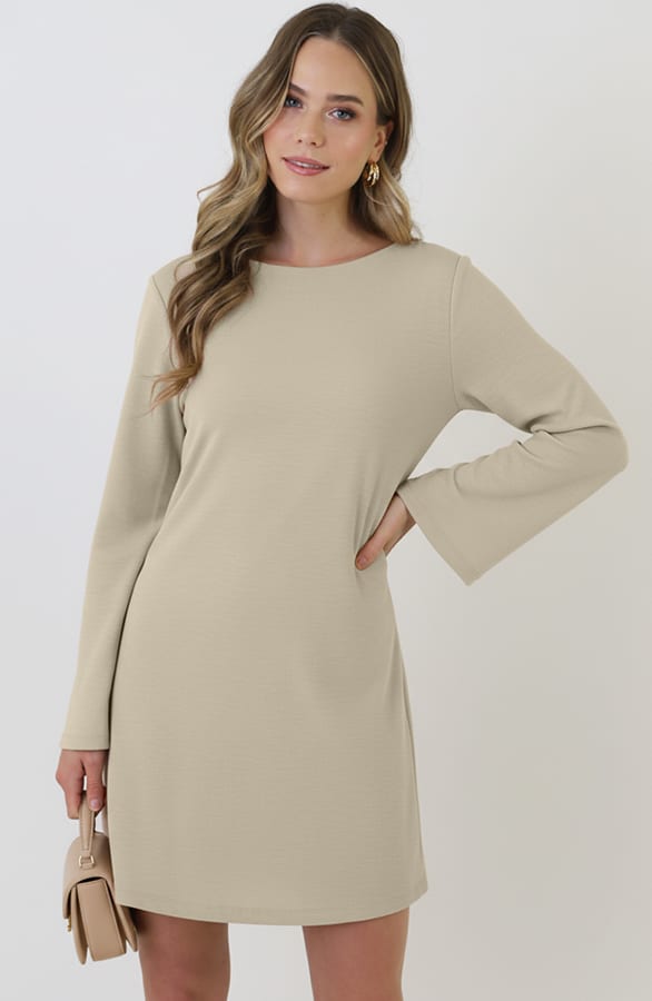 Dress Open Back Beige – alle jurkjes — foto 8