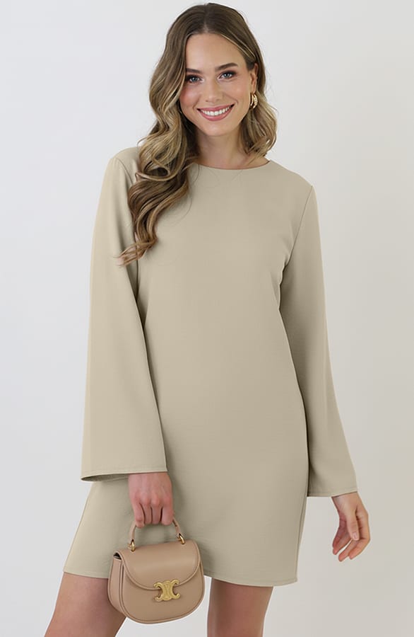 Dress Open Back Beige – alle jurkjes — foto 12