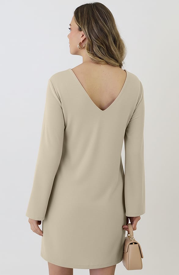 Dress Open Back Beige – alle jurkjes — foto 10