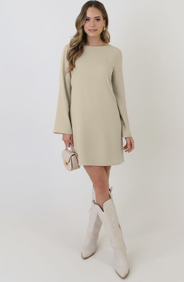Dress Open Back Beige – alle jurkjes — foto 11