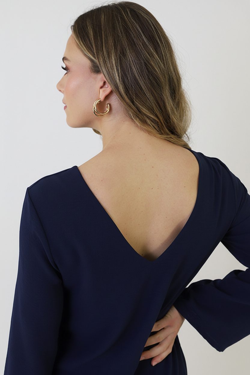 Dress Open Back Navy – alle jurkjes — foto 8