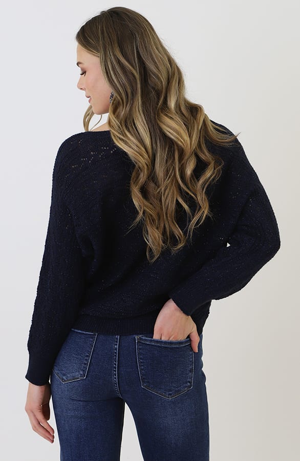 Lurex Patronen Top Lily Navy – shirts & tops — foto 8
