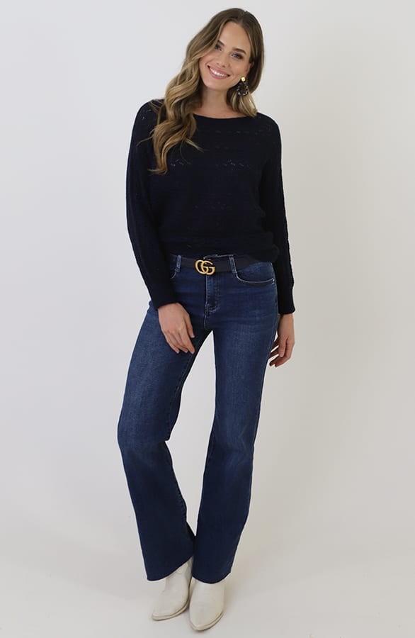 Lurex Patronen Top Lily Navy – shirts & tops — foto 9