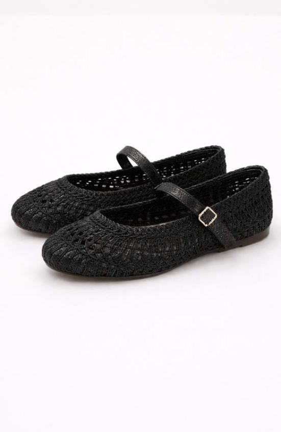 Mary Jane Gewoven Zwart
