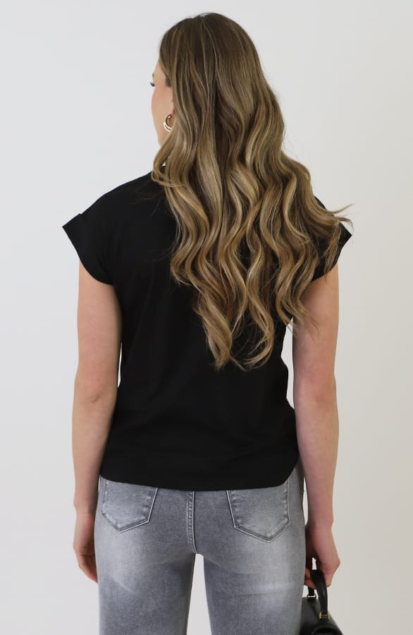 Muse Embroidery Tee Zwart – shirts & tops — foto 9